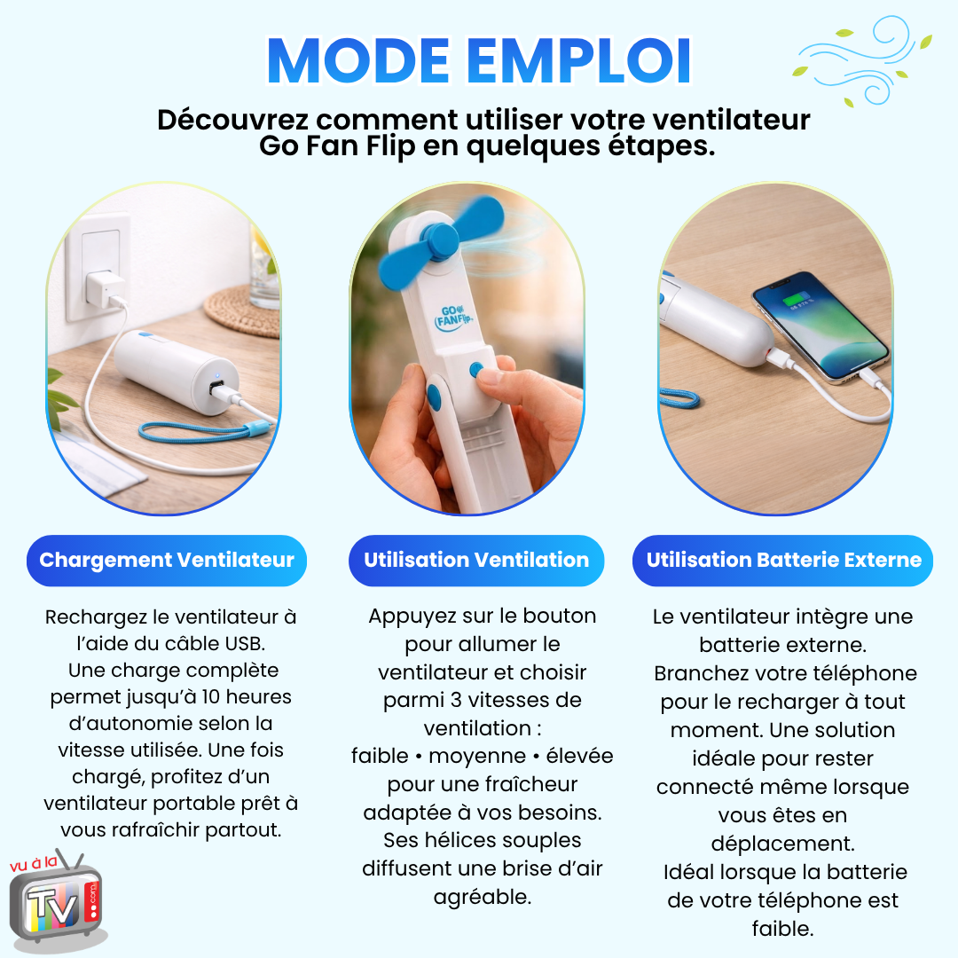 Go Fan Flip Mini Portable Fan
